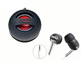 GSI Super X-Mini II Capsule Speaker & Earphones Package for iPod/MP3/Any Media Player -- Award Winning X-Mini II Capsule Speaker + PIEH10B Ultra Slim Super Bass In-Ear Earbud Stereo Earphones for iPod/MP3/Any Media Player (Black).