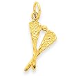 14k Solid Polished Lacrosse Sticks Charm