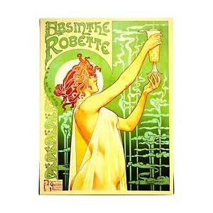 Absinthe Robette by Henri Privat-Livemont - Framed Canvas Art by