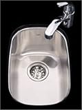 Kitchen Sink Under Mount by Kindred - US1813 70RKE in Stainless Steel