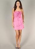 Cocktail Length Rosette Ruffle Formal