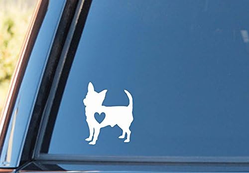 Chihuahua Decal Silhouette - Dog Sticker - Car, Truck - Vinyl Decal Color (White)