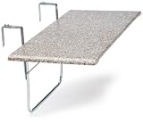 Videx 16402 Balkonklapptisch Terrazo Design 51x102cm rechteckig, marmoriert