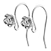 2 pcs 925 Sterling Silver Daisy Flower Earwire Interchangeable Dangle Earring Connector Hook