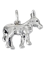 Sterling Silver Three Dimensional Donkey Charm