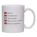 HUG MY TARANTULA CHECKLIST Mug for Coffee / Hot Beverage (choice of sizes and colors)