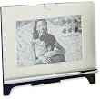 Horizontal Chalkboard Style Metal and Black Picture Frame With Metal Clip 6x8