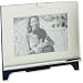 Horizontal Chalkboard Style Metal and Black Picture Frame With Metal Clip 6x8