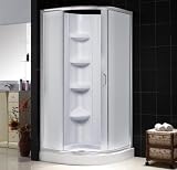 DreamLine DL-6167-01CL Sparkle Clear Glass Shower Enclosure, Sector Base And Backwall Kit - 36 X 36 Base