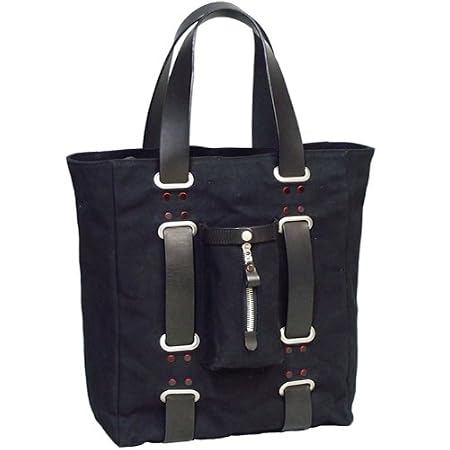 Handle Canvas/Leather Tote Black