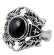 Stainless Steel Biker Ring - Size: 10-13