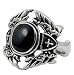 Stainless Steel Biker Ring - Size: 10-13