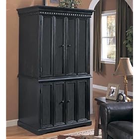 Distressed Black Entertainment Center