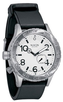 Nixon 42-20 Watch - Men's Antique Silver / Black, One Size