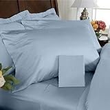 Royal Hotel's Solid Blue 1200-Thread-Count 3pc Queen Duvet-Cover 100-Percent Egyptian Cotton, Sateen Solid, 1200 TC