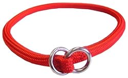 Hamilton 3/16" Round Braided Nylon Choke Dog Collar, Red, 12"