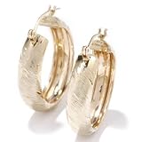 10K Gold Waterfall Hoop Earrings