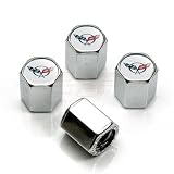 Cyber Monday Corvette C5 Logo Chrome Tire Stem Valve Caps