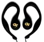 Georgia Tech SportClip Earphones with Wind Up Storage Case for MP3, CD, DVD Players, Black