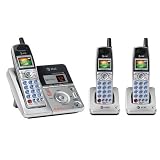 AT&T 6013 5.8GHz Digital Three Handset Expandable Cordless Answering System with CID/CW (Titanium and Metallic Charcoal)