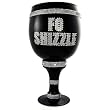 BLACK GLASS PIMP P I M P CUP CLEAR LETTERS "FO SHIZZLE"