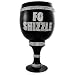 BLACK GLASS PIMP P I M P CUP CLEAR LETTERS 
