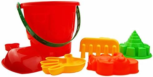 Beach Bucket Sand Castle Play Set 7PCS