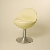DESIGNER LOUNGE SCHALEN-SESSEL Retro Drehstuhl C18 creme