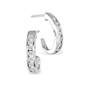 10K White Gold Diamond Hoop Earrings (1/4ct tw)