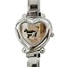 Limited Edition Violano Italian Charm Heart Watch Cat Black & White