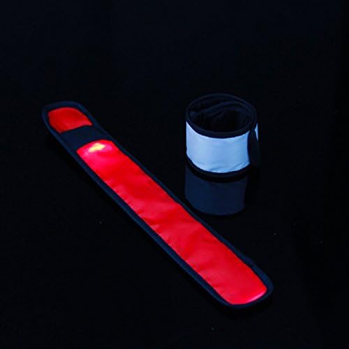 LED Slap Bracelet-Want2 Wristband Lights for Running, Jogging, Camping, Playing, and Tying up Hair (red)