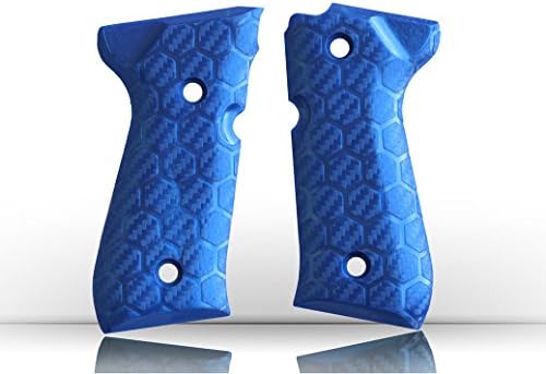 Beretta 92F 92FS M9 96 Blue Carbon Fiber Pattern Grips
