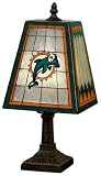 Miami Dolphins 14 Inch Art Glass Lamp