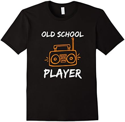 Men's Old School Player Boom Box Radio Cassette Distressed T Shirt 2XL Black