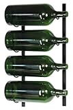 Big Bottle Wall Mounted Wine Rack (Satin Black) (28"H x 8.5"W x 1"D)