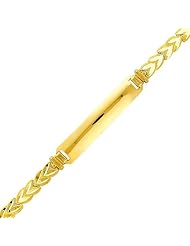 14K 3 Yellow Gold Baby ID Bracelet with Lobster Claw Clasp - 6" Inches
