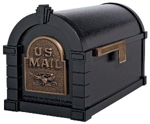 Gaines Original Series Keystone Mailbox In Black/Antique Bronze