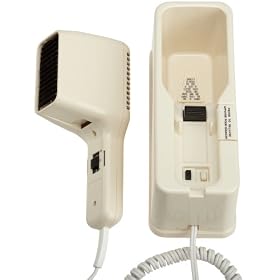 Jerdon JWM4CD Wall Mount Hair Dryer, Hard-Wire Only, Almond