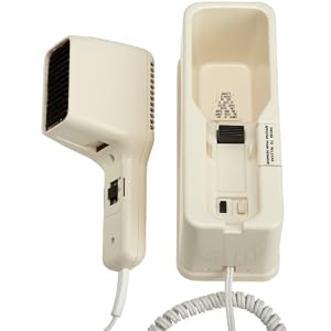 Buy Jerdon JWM4CD First Class Wall Mount Hair Dryer, Direct Wire, Almond by Jerdon