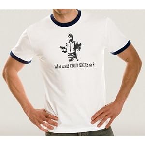 What would CHUCK NORRIS do ? T-Shirt weiss ringer