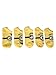 Despicable Me 2 Minion No-Show Socks 5 Pair