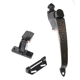 Black Aluminum Classic Storm and Screen Door Push Button Latch