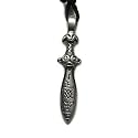 Odin Sword for Guard and Protection Heart and Home, Pewter Pendant with Slip Knot Necklace
