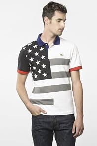 Short Sleeve Pique United States Flag Polo