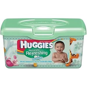 Huggies Naturally Refreshing Cucumber & Green Tea Baby Wipes - 64-Count Tub