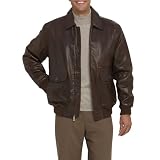 Weatherproof Aviator-Style Leather Bomber Jacket