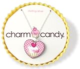Beautiful Charm Candy?? Cupcake Heart Charm Sterling Silver Necklace in Silicon Baking Cupcake! 925 Sterling Silver Chain