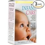 Twinlab Infant Care Multi Vitamin Drops With DHA, 1 2/3 Fl Oz. (50 ml), (Pack of 3)
