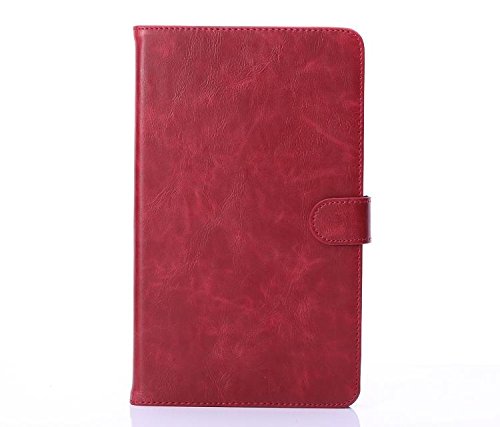SYCOM® Fashion Cover Stand Case for Samsung Galaxy Tab S 8.4 inch Tablet 2014 Released (SM-T700). Luxury Smart Case for Galaxy Tab S 8.4" Tablet. Fashion Case with Auto Awake/Sleep for Galaxy Tab S 8.4 inch. (Galaxy Tab S 8.4, 1# Wine)