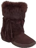 BearPaw Sonjo Brown Suede Sheepskin Rabbit Fur Boots Shoes 9